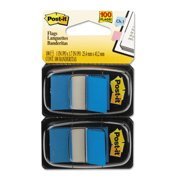 Post-it® Flags Standard Page Flags In Dispenser, Blue, 100 Flags-dispenser freeshipping - TVN Wholesale